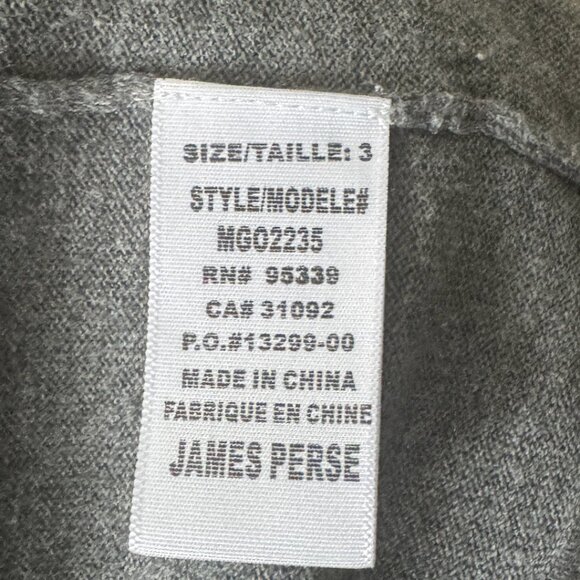 James Perse Mens Performance Zip up Sweater Jacket Size 3 US L - Picture 3 of 4